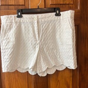 Crown & Ivy White High Waist Lace Shorts